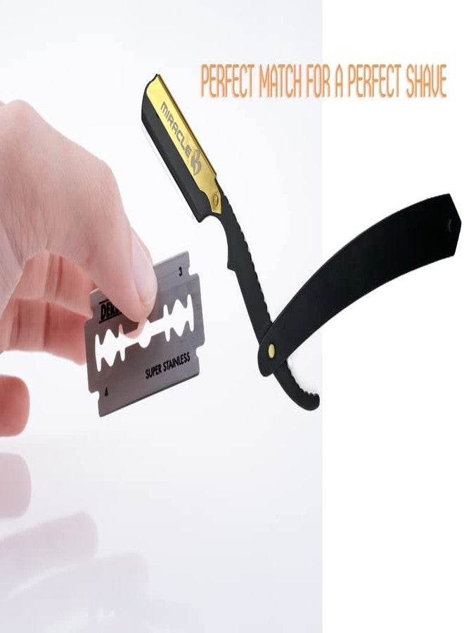 Miracle Straight Razor with Metal Handle – Professional Barber-Quality Shaving Tool with Sharp Blades for Smooth Grooming- Easy to Use By MIRACLE - Image 2